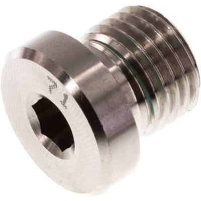 Plug M14 X 1.5 RVS FKM met binnenzeskant 400 bar (5620.0psi)