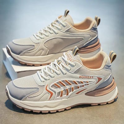 Heren Sneakers Comfort Antislip Outdoor Studenten Wandelschoenen Veelzijdig Slijtvast Mesh Ademend Heren Sportschoenen Nieuw 39 gray