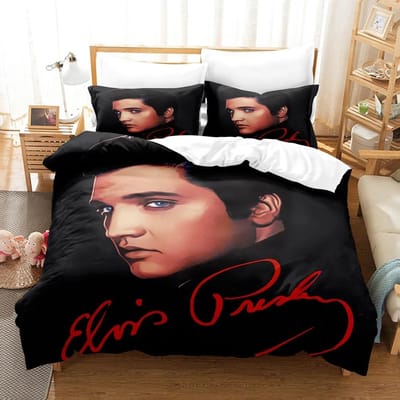 3D Elvis Presley Beddengoedsets Dekbedovertrekset Met Kussensloop Twin Full Queen King Beddengoed Dekbedovertrek 135x200cm 2pcs