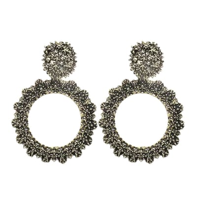 Oorbellen- zwart -goudkleurig -Pratina-Charme Bijoux