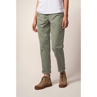 White Stuff Twister Chino Trouser Mid Green Maat: 20 PETITE | Chino's Outlet | Dames | Groen