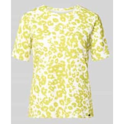 T-shirt in all-over look met ronde hals