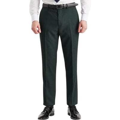 Groene heren pantalon Prince of Wales formele broek