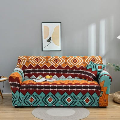 Bedrukte Stretch Sofa Bankhoes Voor Woonkamer L Vorm Combinatie Chaise Sofa Hoes Woondecoratie 1/2/3/4 Zitplaatsen Verwijderbaar S (90-140CM)
