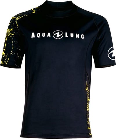 Aqualung Top Ceramiqskin Korte Mouw Rash Guard Zwart XL Man