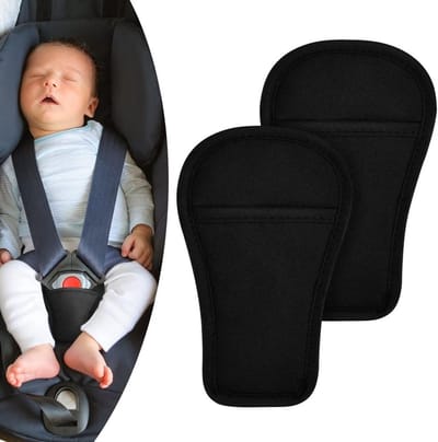Zachte en comfortabele autogordelbeschermers voor kinderen, set van 2, universele schouderpads voor autostoelen, buggy's en kinderwagens