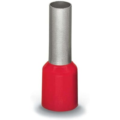 WAGO 216-209 Adereindhulzen 10 mm² Deels geïsoleerd Rood 100 stuk(s)