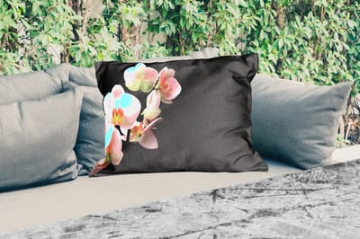 Buitenkussens - Orchidee - Bloemen - Roze - Stilleven - Flora - 60x40 cm - Weerbestendig