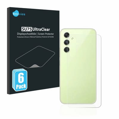 Savvies - Screenprotector voor Samsung Galaxy A54 5G (Achterkant) - Folie Beschermfolie transparant 6 Stuks