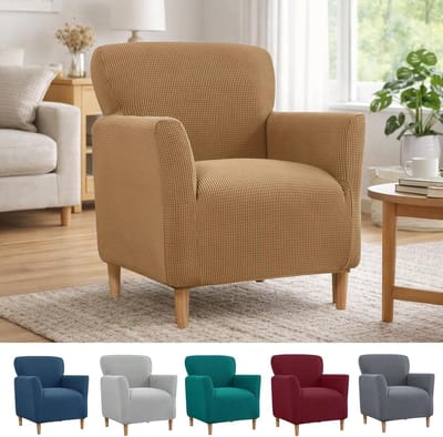 Elastische Stoelhoes voor 1-zitsbank | Universele Jacquard Sofa Cover | Bescherming tegen Huisdieren en Vlekken in Donkergrijs