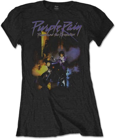 Prince - Purple Rain Dames T-shirt - XS - Zwart