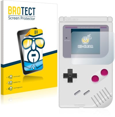 BROTECT - Screenprotector voor Nintendo Gameboy -1989 - Folie Beschermfolie transparant 2 Stuks