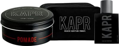The Exclusive Hairstyle Deal KAPR Pomade 135 ml en parfum 50 ml incl gratis toilettas