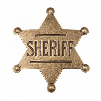 Sheriff Ster - Volwassenen - Cowboy Verkleedkleren - Sheriff Badge - Kinderen - Western Decoratie