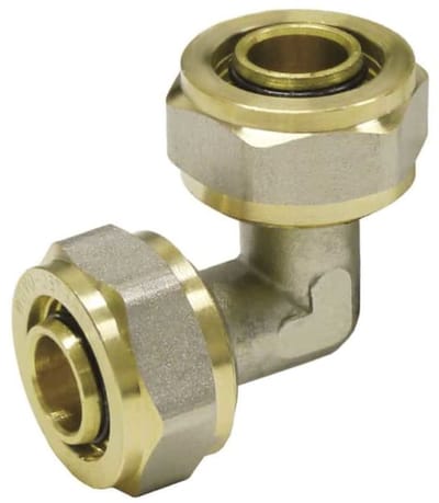 Schroefkoppeling 90°, Hoekstuk Verwarming 32mm