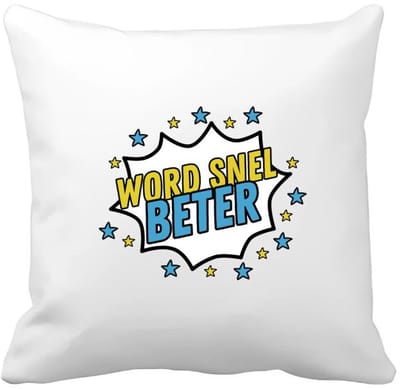 Akyol - word snel beter Kussen hoes - Beterschap - iemand die ziek is of iets gebroken heeft - ziek - koorts - snel beter worden - cadeau - beterschap cadeau - kado - gift - geschenk - 40 bij 40 cm