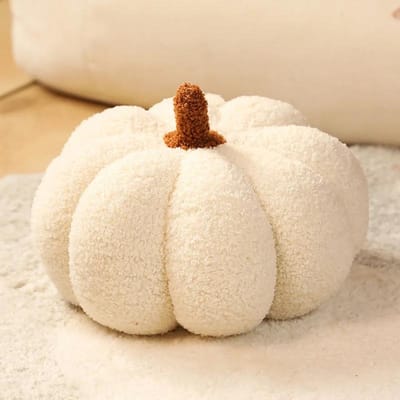 28cm Zachte Pompoen Pluche Speelgoed Mooie Knuffelplant Slaapkamerdecoratie Halloween Decor Poppen Rustgevend Kussen voor Kinderen 20cm white