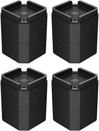 Apparaat Voetstukken - Wasmachine Dempers - Apparaten Stabiliseren - Schokabsorberend Ontwerp - 4 stuks - Zwart