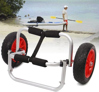 Transportkar - Kayak Canoe - Water Sport - Opvouwbaar Aluminium - 65 cm - Zilver