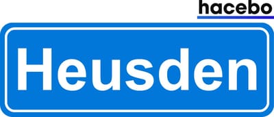 Hacebo - Plaatsnaam Sticker - 29x10 CM - Heusden sticker - Verkeersborden sticker - grappige cadeaus - Heusden