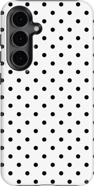 Polka Dots Hoesje Samsung Galaxy S24 | Geschikt Voor Mag | Stippen Design Backcover Samsung Galaxy S24 Mono Dots