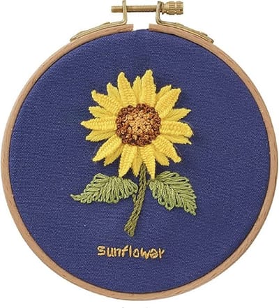 Nixnix® - Cirkelvormige Borduurset - Zonnebloem - Borduren - Handwerk