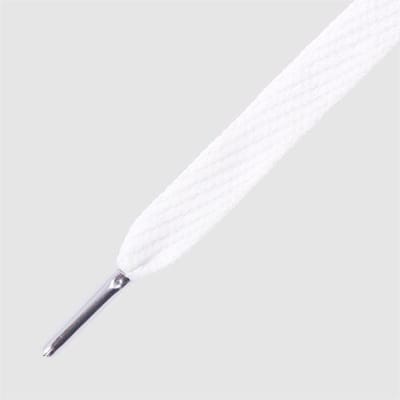 Schoenveters Mr. Lacy Flatties palt wit veter zilverkleurige tip 130 cm