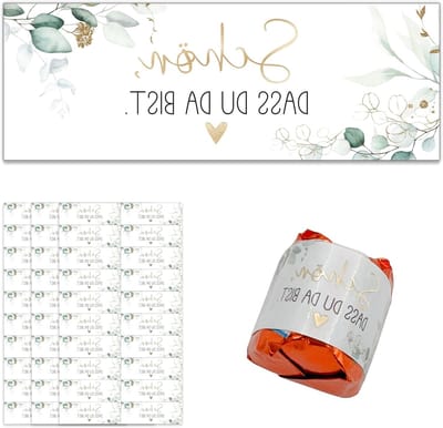 100 Eucalyptus Stickers voor Gastgeschenken, Chocolade Stickers voor Doop, Verjaardagen en Bruiloften