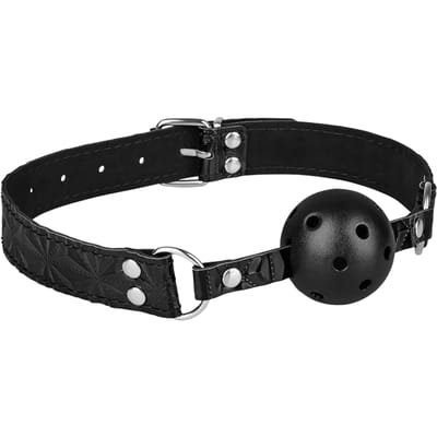 Ball Gag 4,4 cm EIS | Ademend met Lucht Gaten | BDSM Bondage Spelletjes voor Mannen Vrouwen Koppels | In maat verstelbaar | Fetish Seksspeeltje Seksspeeltjes