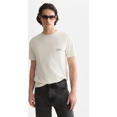 Scotch & Soda Garment-dye Relaxed-fit T-shirt Eggnog Taglia: XXL | Magliette basic Outlet | Uomo