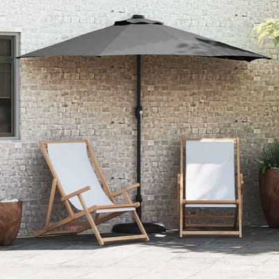vidaXL - Tuinparasol - 294 - x - 150 - x - 224 - cm - Polyester - en - Staal - Antraciet