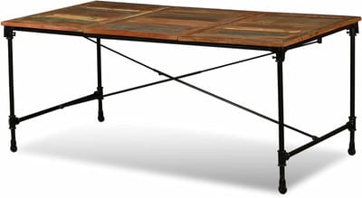 Eettafel Massief Hout - Keukentafel - Gezellig Tafelen - Unieke Vintage Stijl - 180 cm - Antiek Hout