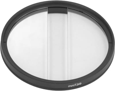 Split Diopter Effect Filter voor Camera - Double Half Moon Prism Special Effect Filter voor SLR Fotografie - 67MM Accessoire voor Creatieve Beelden