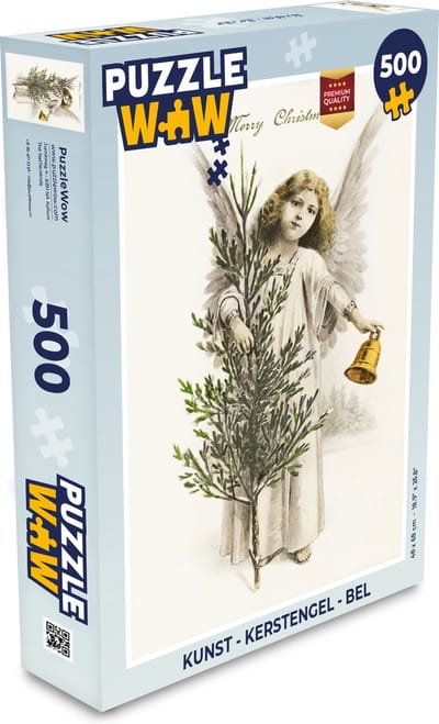 Puzzel Kunst - Kerstengel - Kerstbel - Legpuzzel - Puzzel 500 stukjes - Kerst - Cadeau - Kerstcadeau voor mannen, vrouwen en kinderen