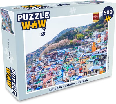 Puzzel Kleuren - Korea - Huizen - Legpuzzel - Puzzel 500 stukjes