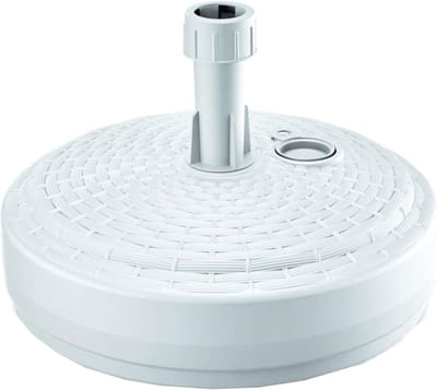 ZMR® Parasolvoet Vulbaar - Parasolvoet - Parasolvoet op Wielen - Wit - 50cm x 50cm x 28cm