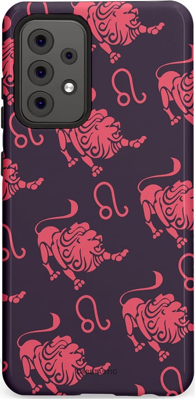 Casetastic Hoesje Geschikt voor Samsung A52 (4G/5G/s) - Stijlvolle Beschermende Duo-layer Case - Zodiak leeuw