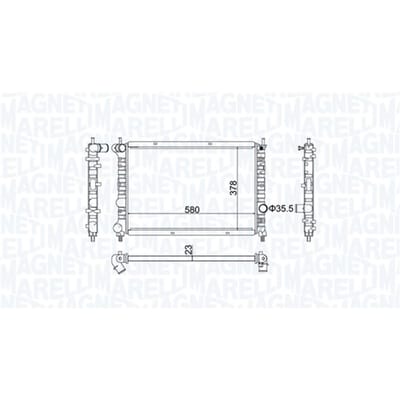 Radiator, motorkoeling MAGNETI MARELLI 350213192100