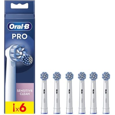 Brossette ORAL-B - Pack de 6 brossettes - Sensitive Clean - Pour brosse à dent électrique