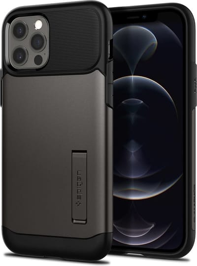 Spigen Slim Armor Apple iPhone 12 Pro Max Hoesje Gunmetal