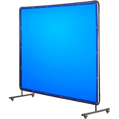 Écran de soudage avec cadre, Écran rideau de soudage 1,74 x 2,34 m, Écrans de protection en vinyle résistant aux flammes avec roues pivotantes verrouillables et UV 6 niveaux