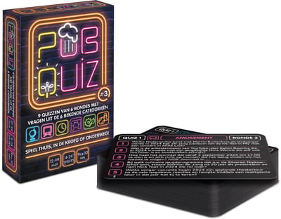 Pubquiz #3; 9x pubquiz van 6 rondes - quizpuzzels - pocketformaat Vragenspel - Kaartspel - Quizspel / Partyspel met Trivia voor thuis, in de kroeg of onderweg - 4-24 spelers / groepen - totaal 198 vragen over Nederland!