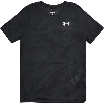 Under Armour Tech T-shirts Kinder - Zwart - Maat 122 - 127 CM - Poly Jersey