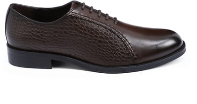 ALLTHEMEN Heren Zakelijke Spitse Neus Veterschoenen - Combinatieleer - 40