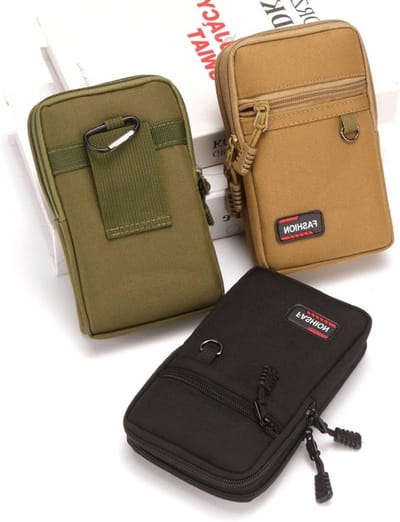 Waterdichte Heuptas voor Mobiele Telefoon, Nylon Heuptas, Ideaal voor Wandelen en Kamperen, Inclusief Gereedschapshouder en Telefoonhouder