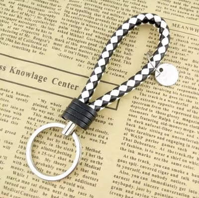 Chique Sleutelhanger - PU Leer - Zwart/Wit - Cadeau - Keychain - Hippe sleutel hanger - CHPN