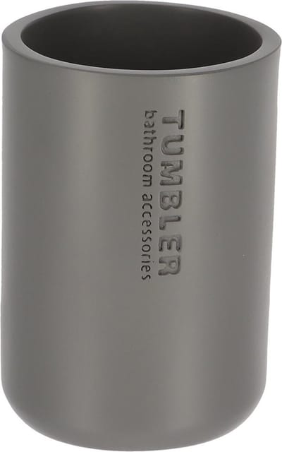 Tendance Tandenborstelbeker 102 serie - grijs - PS - 7,5 x 10,7 cm - beker badkamer - tandenborstelhouder