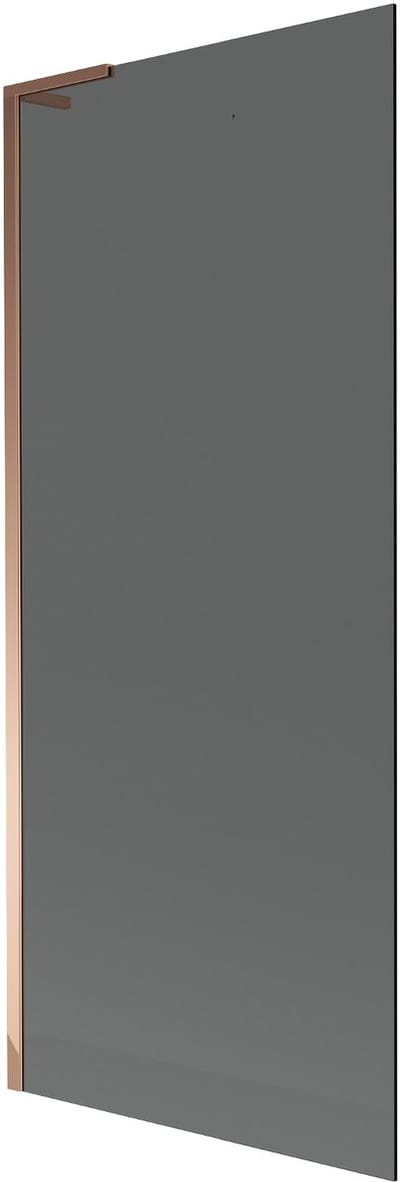 Mexen Next L badwand scherm 1-delig 80 x 150 , grafiet, roze goud - 895-080-000-03-40-60