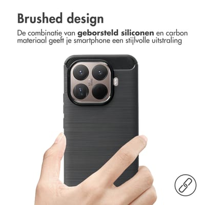 imoshion Hoesje - Geschikt voor Xiaomi 15T Pro - Brushed Backcover - Zwart