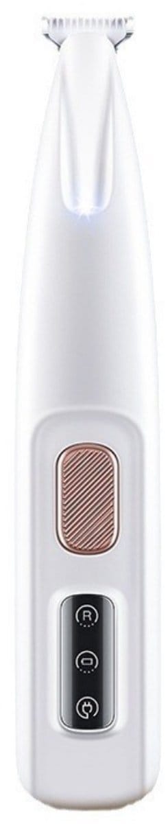 EXCITAT Poottrimmer - Pootverzorging - Ultrastille hondenpoottrimmer - Hondenpoottrimmer met led-lampje - Wit